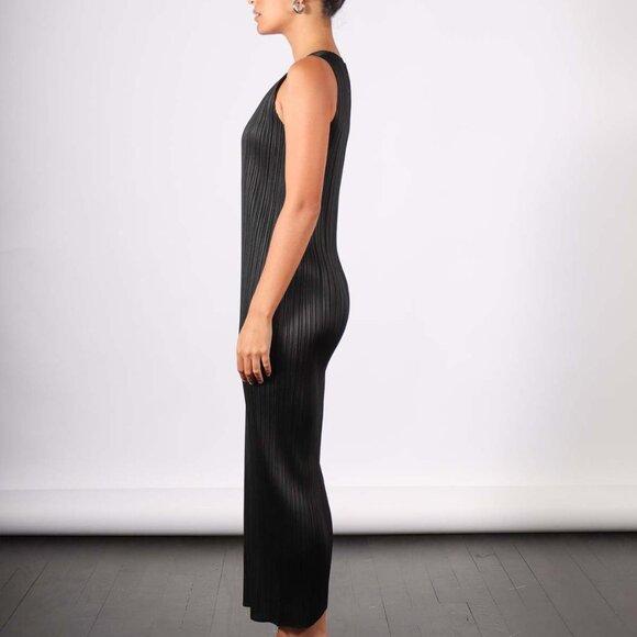 Issey Miyake Pleats Please Basic Column Dress in Black - Size 4 - Picture 4 of 11